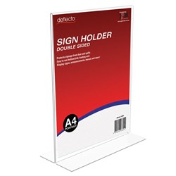 Deflecto Sign Menu Holder Double Sided A4 Portrait