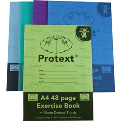 Protext Exercise Book A4 18mm Dotted Thirds 48 Page-Dog