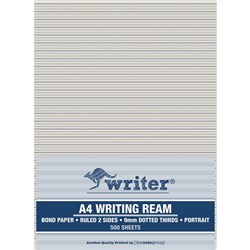 Writer A4 Exam Paper 9mm Dotted Thirds Portrait Ream of 500