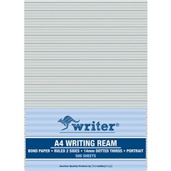 Writer A4 Exam Paper 14mm Dotted Thirds Portrait Ream of 500