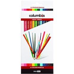 Columbia Coloursketch Coloured Pencil Round Full Length Assorted Pack Of 12