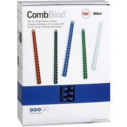 GBC Plastic Binding Comb 16mm 21 Ring 120 Sheets Capacity Blue Pack of 100