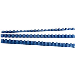 GBC Plastic Binding Comb 6mm 21 Ring 25 Sheets Capacity Blue Pack of 100
