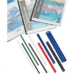 GBC Plastic Binding Comb 8mm 21 Ring 45 Sheets Capacity Blue Pack of 100