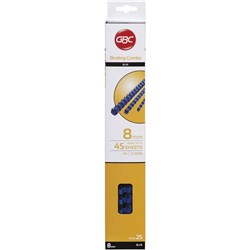 GBC Plastic Binding Comb 8mm 21 Ring 45 Sheets Capacity Blue Pack of 25