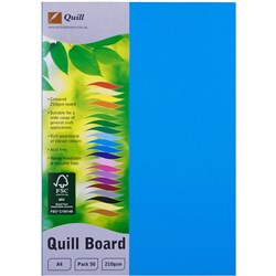 Quill Board A4 210gsm Marine Blue Pack of 50