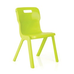 Titan Stackable Student Chair 380mm High Suits Age 7-9 Lime Shell