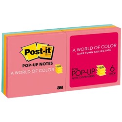 POST-IT R330-6SSAN NOTE POP-UP Super Sticky 76x76mm Poptimistic Pack of 6