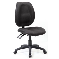 Sabina High Back Task Chair No Arms Moulded Foam Black Pattern Fabric