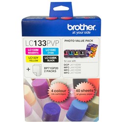 Brother LC 133 Photo Value Pk 600 Page Yield LC-133 LC133