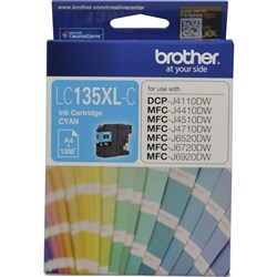 Brother LC 135 XL Cyan Ink 1200 Page Yield LC-135 LC135