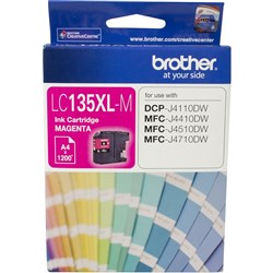 Brother LC 135 XL Magenta Ink 1200 Page Yield LC-135 LC135