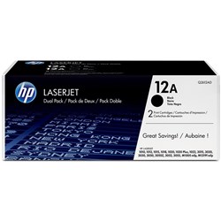 HP Q2612AD 12A Toner Cartridge Twin Pack Black