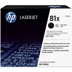 HP CF281X 81X Toner Cartridge High Yield Black