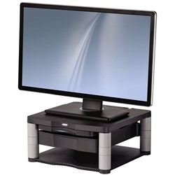 Fellowes Monitor Riser / Stand Plus 5 Adjustments With Drawer Graphite