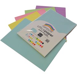 Rainbow Office Copy Paper A3 75gsm Pastel Assorted Pack of 100