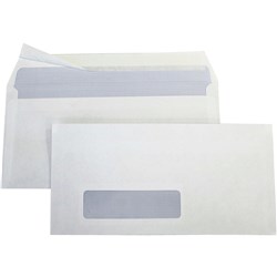 Cumberland Window Face Envelope DL Strip Seal Secretive White Box Of 500