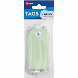 Avery Tag-It Durable Tabs Shipping Tag Size 3 Pastel Green Pack of 24