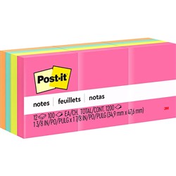 Post-It 653AN Notes 36x48mm Poptimistic Pack of 12