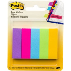 Post-It 670-5AU Page Markers 12.7x44.4mm Jaipur Assorted 100 Sheet Pad Pack of 5