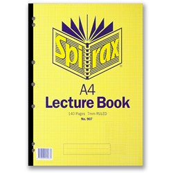 Spirax Lecture Pad 907 A4 140 Page Side Opening
