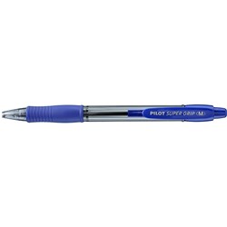 Pilot BPGP-10R Super Grip Pen Retractable Medium 1mm Blue