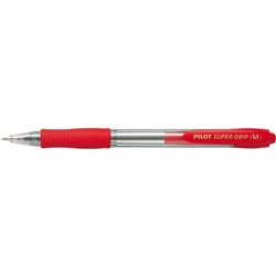 Pilot BPGP-10R Super Grip Pen Retractable Medium 1mm Red