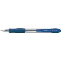 Pilot BPGP-10R Super Grip Pen Retractable Fine 0.7mm Blue