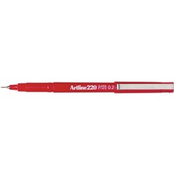 Artline 220 Fineliner Pen 0.2mm Red