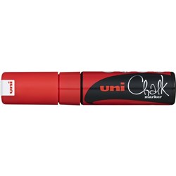 Uni Liquid Chalk Marker Chisel 8.0mm Red