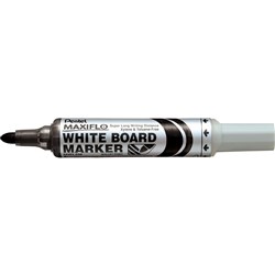 Pentel MWL5 Maxiflo Whiteboard Marker Bullet 2.1mm Pump Black