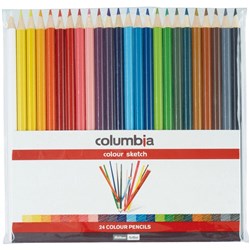 Columbia Coloursketch Coloured Pencils Round Assorted Colours Wallet Of 24