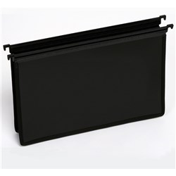 Marbig Executive Suspension Files Foolscap Heavy Duty Extra Capacity Black Pack Of 5