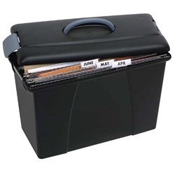 Crystalfile Carry Case 18L Foolscap Black Suspension Files not included.