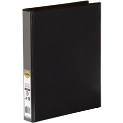 Marbig Clearview Insert Binder A4 2D Ring 25mm Black