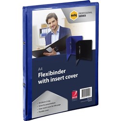 Marbig Professional Flexi Binder Insert A4 2 Ring 20mm Royal Blue