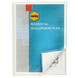 Marbig Flic File Display Book A3 10 Pocket Insertable Cover Clear