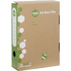 Marbig Box Files Enviro A4 80mm Kraft