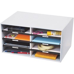 Marbig Sort 'N' Stor Organiser 520x350x270mm 8 Compartment Grey