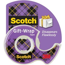 Scotch 15L Gift-wrap Tape 19mmx16m Clear & Dispenser