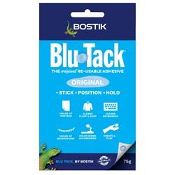 Bostik Blu Tack Removable Adhesive 75gm Blue Blue Tack Blutac