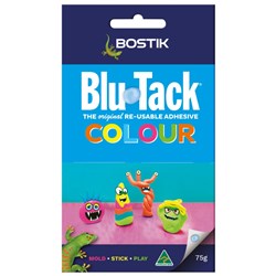 Bostik Blu Tack 75gm Coloured Compact Pack Blue Tack