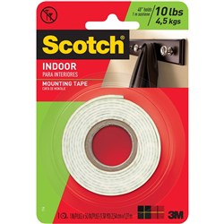Scotch 114 Mounting Tape 2.5cmx1.3m Indoor Strip 2.5cmx1.3m