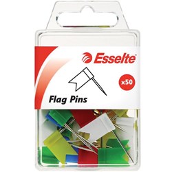 Esselte Flag Pins 10x18x33mm Assorted Pack Of 50