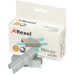 Rexel Mercury Staples Heavy Duty For Mercury Stapler Stainless Steel Box Of 2500