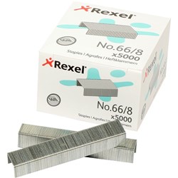 Rexel No.66 Staples Heavy Duty 66/8 Box Of 5000
