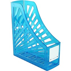 Italplast Neon Magazine Holder File Stand Neon Blue