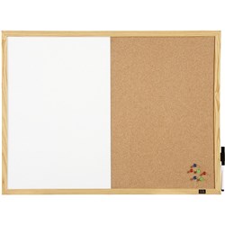 Quartet Combo Pine & Cork Board 900x600mm