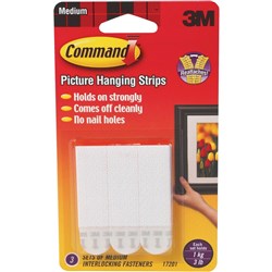 Command 17202 Picture Hanging Strip Small Set of 3 White
