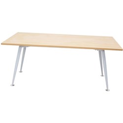 Rapid Span Meeting Table 1800W x 900mmD Beech Top Silver Steel Frame